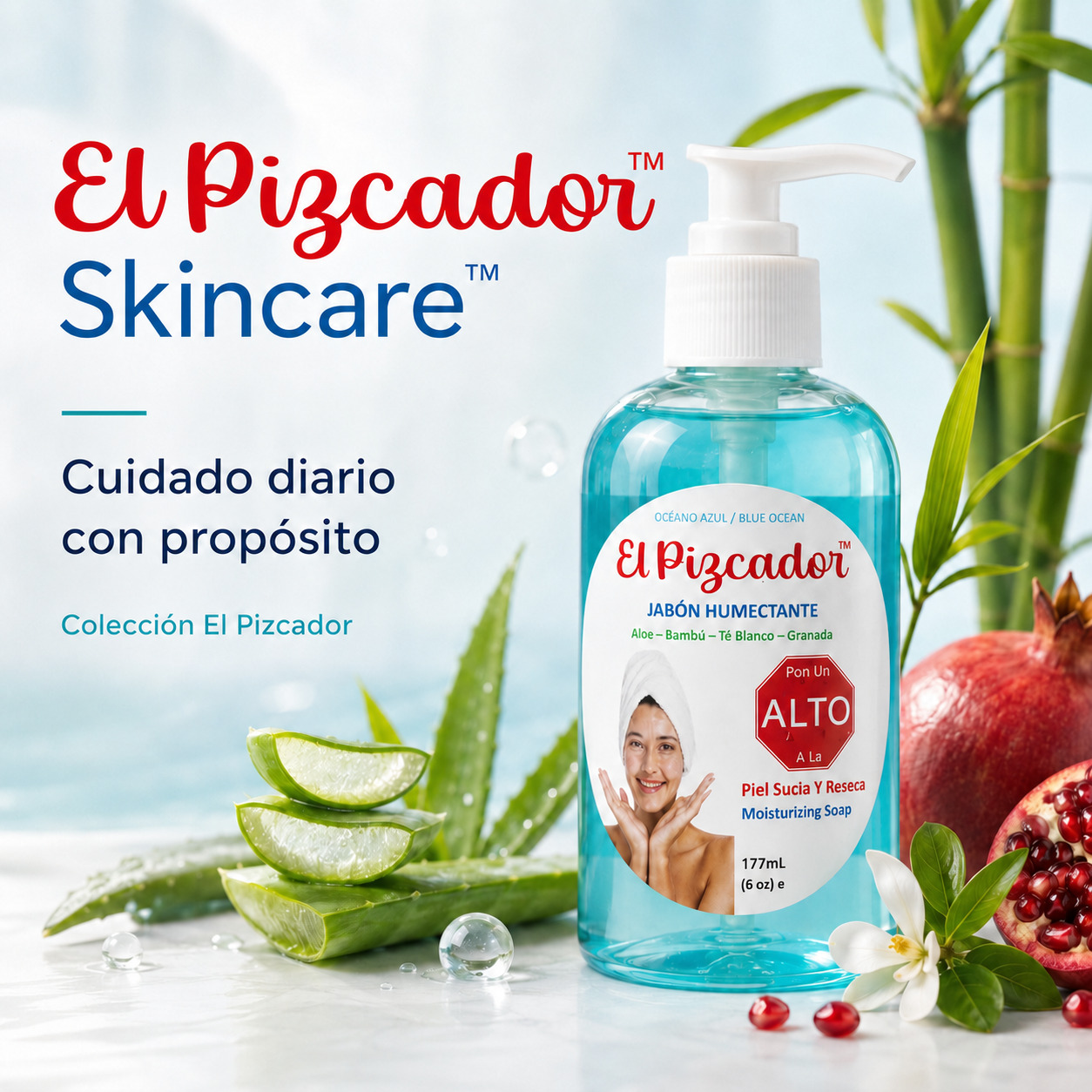 El Pizcador™ Jabón Humectante Océano Azul – 6 oz