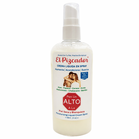 EL PIZCADOR™ – Crema Líquida en Spray
Humecta • Acondiciona • Suaviza
118 ml (4 oz)