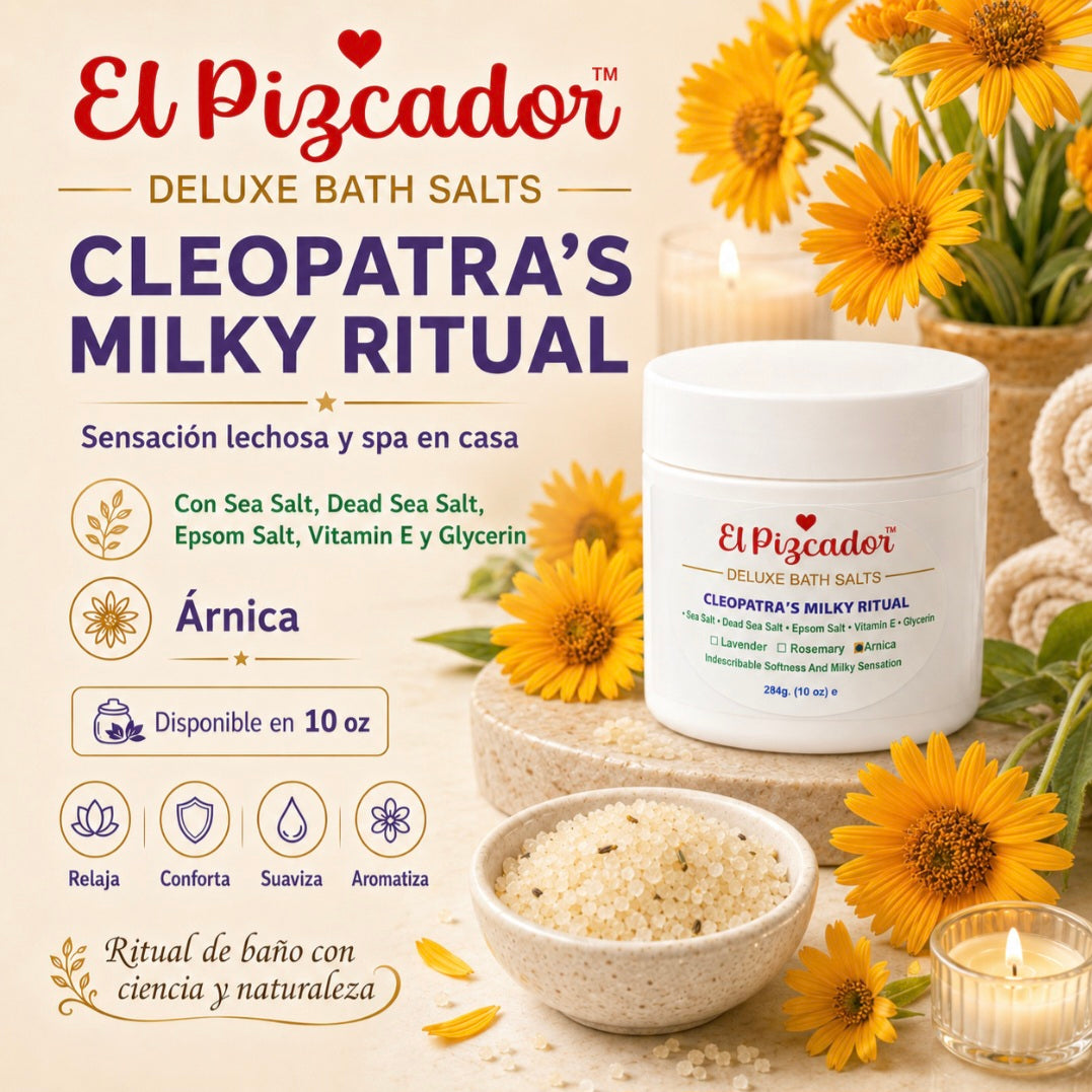 El Pizcador Deluxe Bath Salts – Cleopatra’s Milky Ritual 10 oz