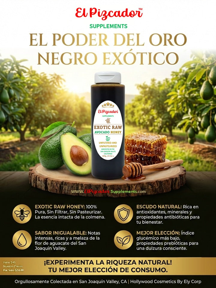 El Pizcador Supplements Exotic Raw Avocado Honey – 13 oz