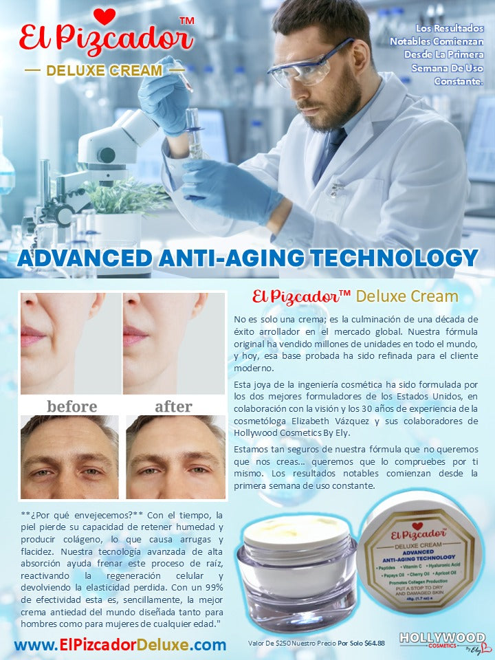 El Pizcador™ Deluxe Cream – Advanced Anti-Aging Technology (1.7 oz / 48 g)