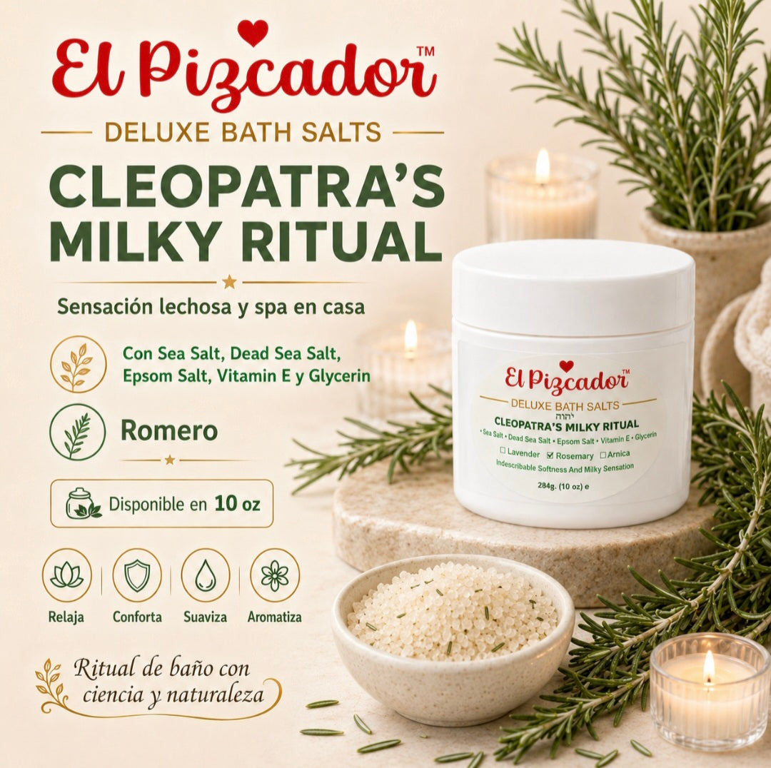 El Pizcador Deluxe Bath Salts – Cleopatra’s Milky Ritual 10 oz