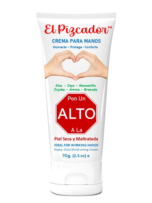 🌿 Crema El Pizcador 2.5 oz– Hidratación y Protección para Piel y Manos Dañadas
✨ Hidratación profunda | Protección diaria | Reparación visible 💪