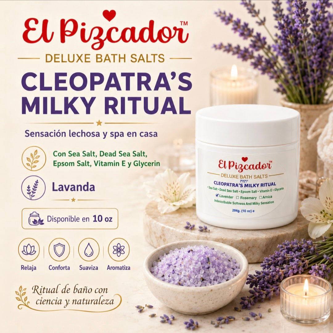 El Pizcador Deluxe Bath Salts – Cleopatra’s Milky Ritual 10 oz