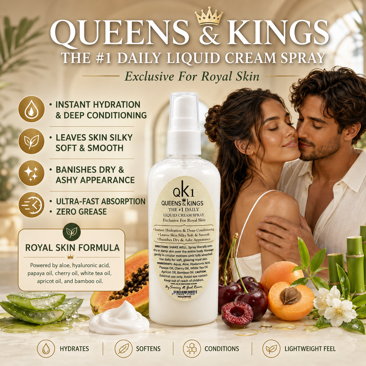 QK1™ Queens & Kings Daily Liquid Cream Spray